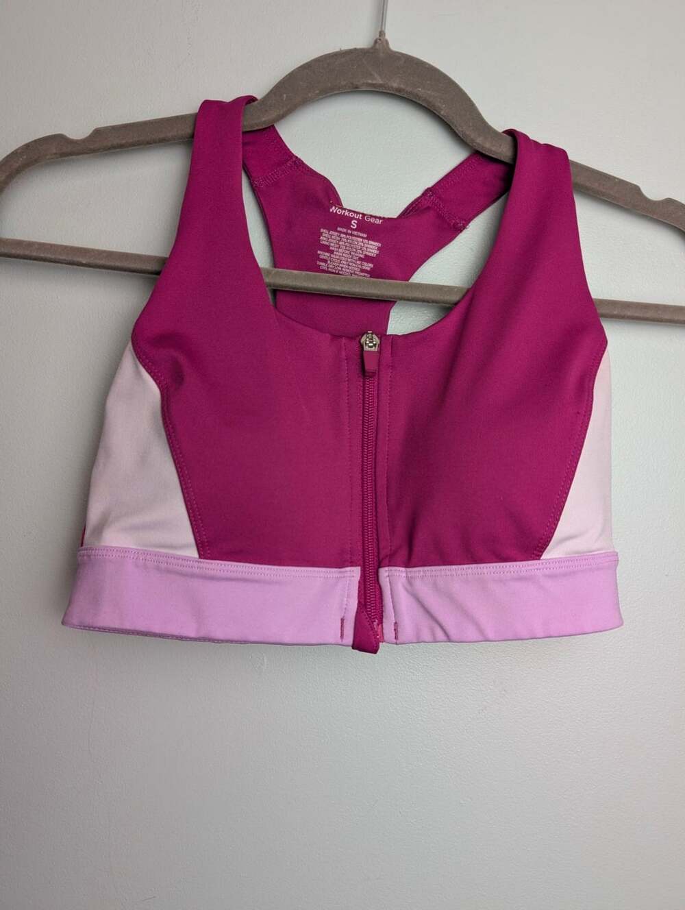 Pilatesprincess Workoutstyle Tek Gear Zip Front Sports Bra
